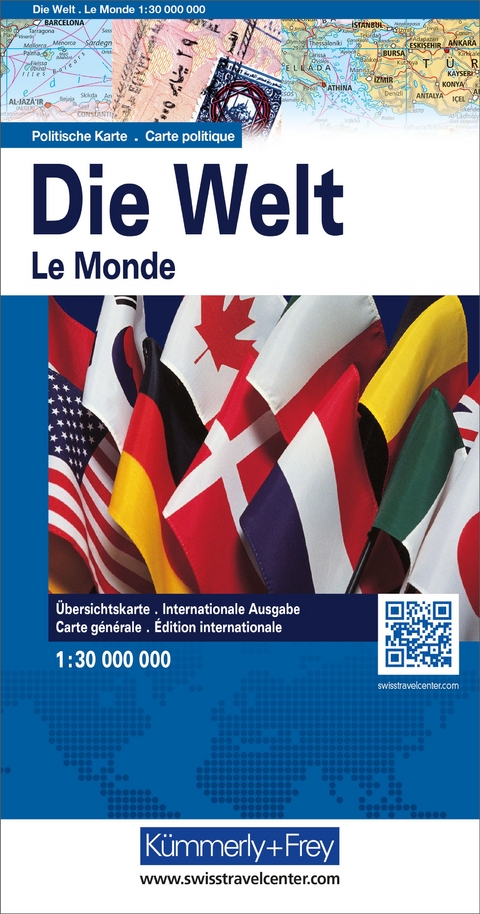 K&uuml;mmerly+Frey Weltkarte politisch 1:30 Mio.