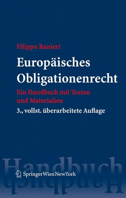 Europ&auml;isches Obligationenrecht - Filippo Ranieri