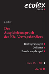 Der Ausgleichsanspruch des Kfz-Vertragshändlers