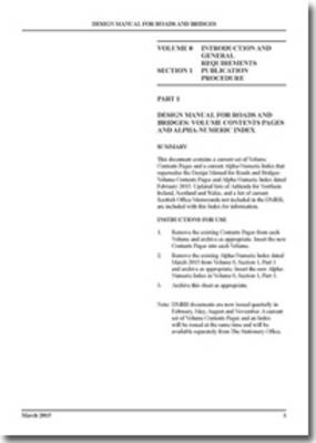 Design manual for roads and bridges -  Highways Agency
