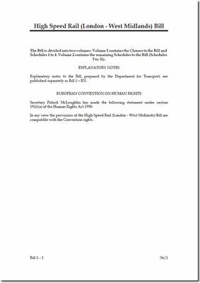 High Speed Rail (London - West Midlands) Bill
