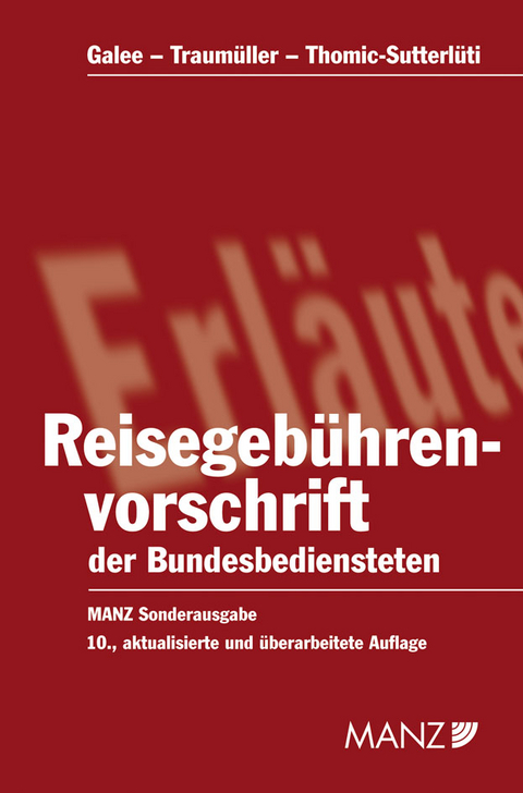 Reisegeb&uuml;hrenvorschrift der Bundesbediensteten - 