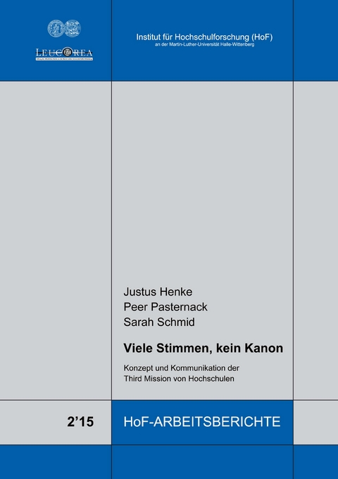 Viele Stimmen, kein Kanon - Justus Henke, Peer Pasternack, Sarah Schmid