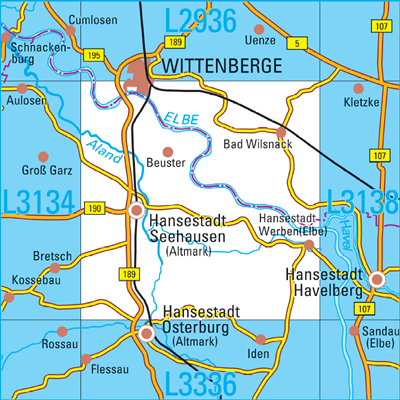 L3136 Wittenberge Topographische Karte 1:50000