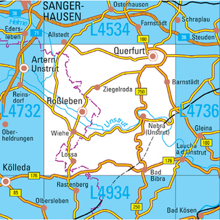 L4734 Querfurt Topographische Karte 1:50000