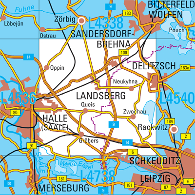 L4538 Landsberg Topopgraphische Karte 1:50000