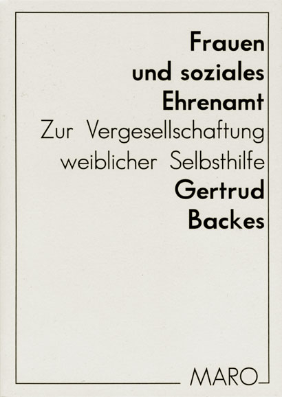 Frauen und soziales Ehrenamt - Gertrud Backes