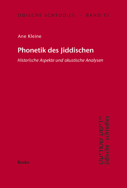 Phonetik des Jiddischen - Ane Kleine