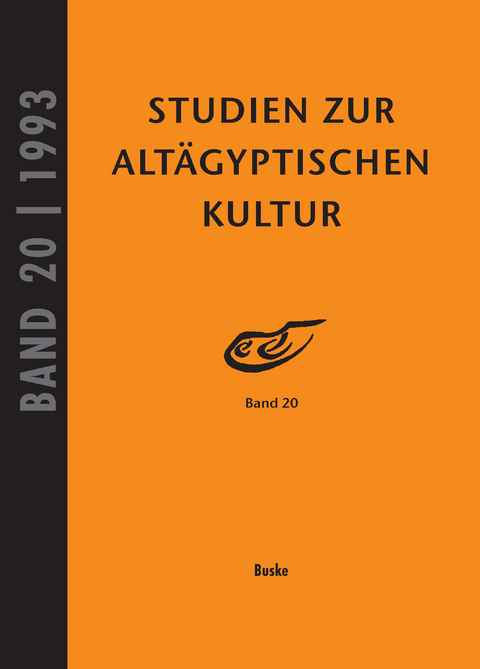 Studien zur Alt&auml;gyptischen Kultur Band 20 - 