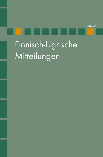 Finnisch-Ugrische Mitteilungen Band 21/22 - 