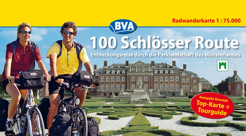 Kompakt-Spiralo BVA 100 Schl&ouml;sser Route Entdeckungsreise durch die Parklandschafte des M&uuml;nsterlandes Radwanderkarte 1:75.000