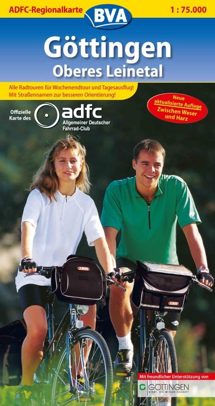 ADFC-Regionalkarte G&ouml;ttingen Oberes Leinetal mit Tagestouren-Vorschl&auml;gen, 1:75.000