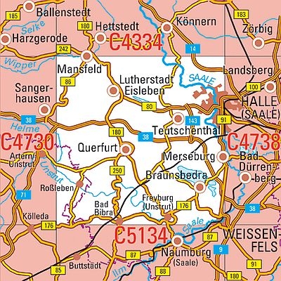 C4734 Halle (Saale) Topographische Karte 1 : 100 000
