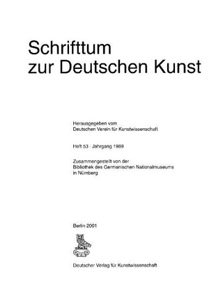 Schrifttum zur deutschen Kunst