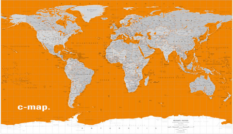 COLUMBUS Weltkarte C-MAP orange