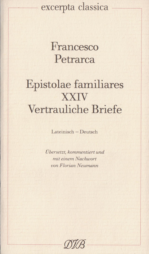 Epistolae Familiares XXIV - Francesco Petrarca