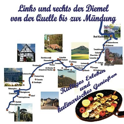 Links und rechts der Diemel von der Quelle bis zur M&uuml;ndung