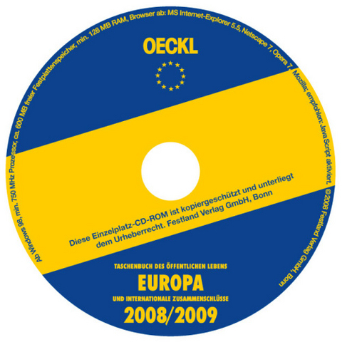 Oeckl. Taschenbuch des Öffentlichen Lebens - Europa und internationale Zusammenschlüsse 2008/2009 - 