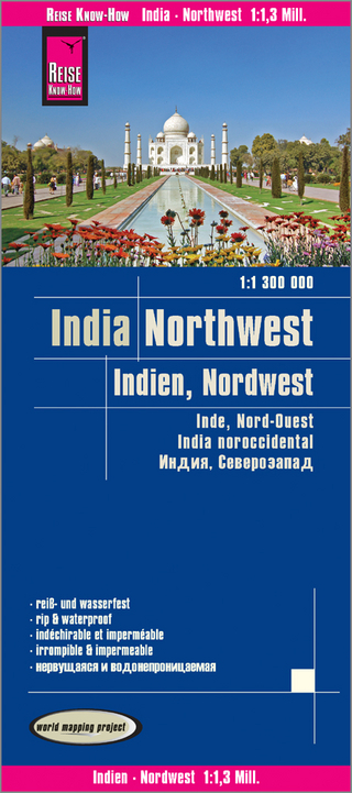 Reise Know-How Landkarte Indien, Nordwest / India, Northwest (1:1.300.000)