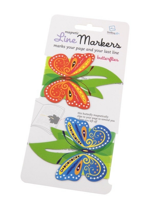 Line Markers Butterflies - Magnetische Lesezeichen 2er-Set