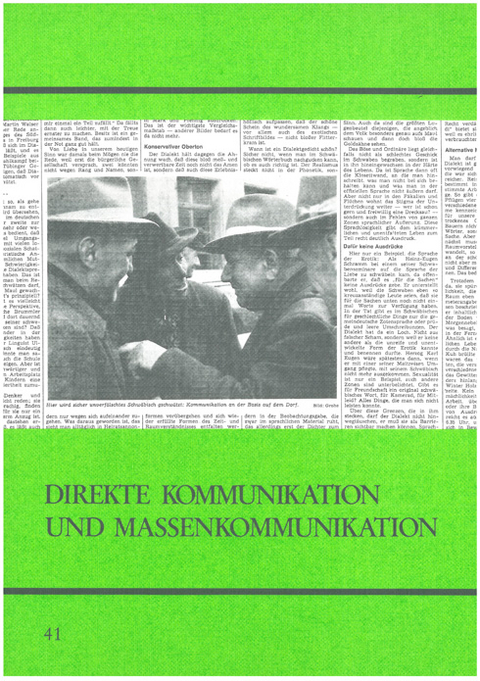 Direkte Kommunikation und Massenkommunikation - 