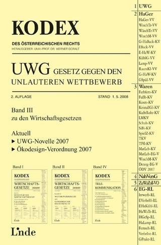 Kodex UWG Gesetz gegen den unlauteren Wettbewerb