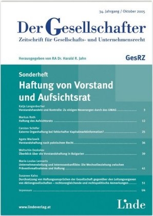 Haftung von Vorstand und Aufsichtsrat