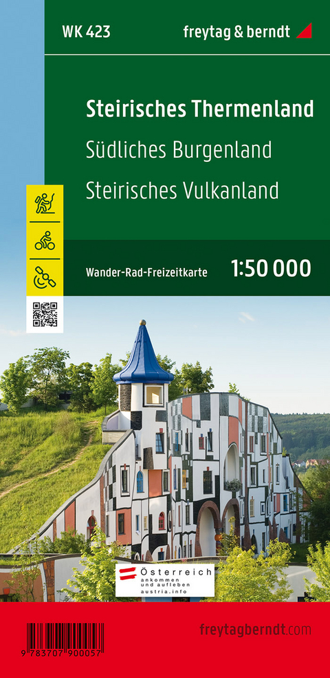 Steirisches Thermenland, Wander-, Rad- und Freizeitkarte 1:50.000, freytag & berndt, WK 423 - 