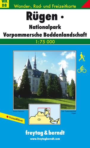 WK D8 R&uuml;gen - Nationalpark Vorpommersche Boddenlandschaft, Wanderkarte 1:75000 - 