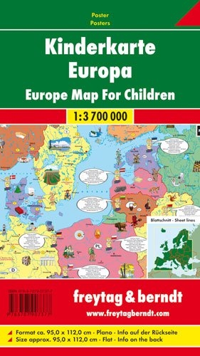 Kinderkarte Europa, 1:3,7 Mill., Poster - 