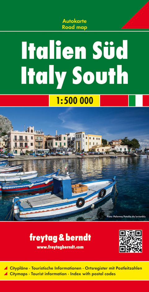 Italien S&uuml;d, Autokarte 1:500.000 - 