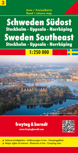Schweden Südost - Stockholm - Uppsala - Norrköping, Autokarte 1:250.000