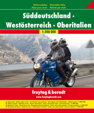 Süddeutschland - Westösterreich - Oberitalien Motorradatlas 1:200000, wasserfest