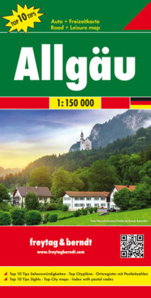 Allgäu, Autokarte 1:150.000