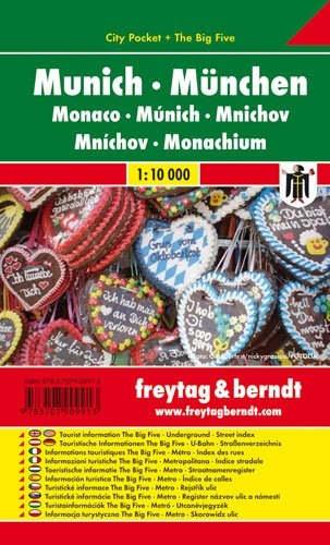 M&uuml;nchen, Stadtplan 1:10.000, City Pocket + The Big Five - 