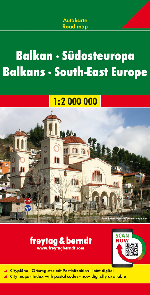 Balkan - S&uuml;dosteuropa, Autokarte 1:2.Mio.