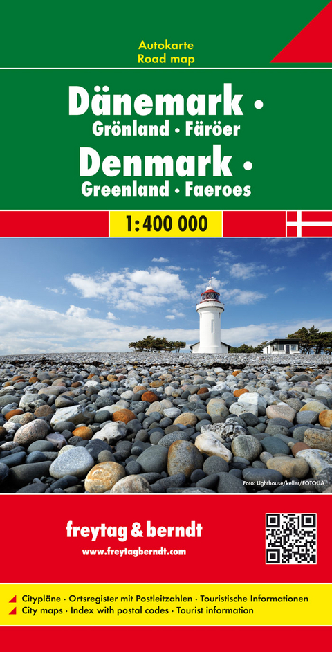 D&auml;nemark - Gr&ouml;nland - F&auml;r&ouml;er, Autokarte 1:400.000 - 