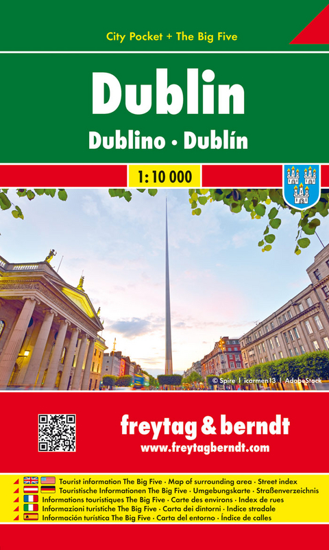 Dublin, Stadtplan 1:10 000, City Pocket + The Big Five - 