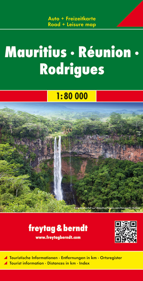 Mauritius - R&eacute;union - Rodrigues, Autokarte 1:80.000