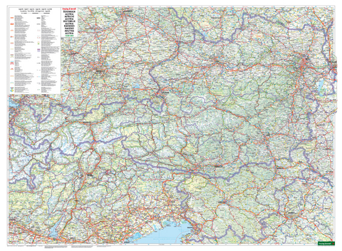 Österreich, Wandkarte 1:500.000, Markiertafel, freytag & berndt