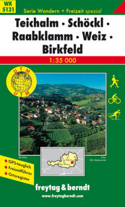 WK 5131 Teichalm - Schöckl - Raabklamm - Weiz - Birkfeld, Wanderkarte 1:35.000