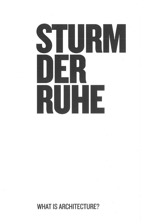 Sturm der Ruhe - 