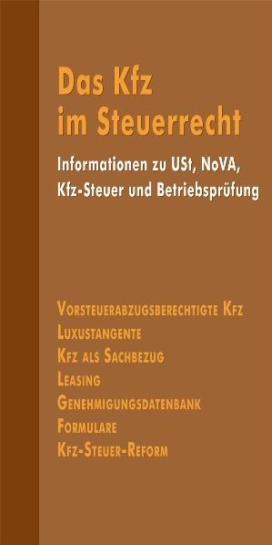 Das Kfz im Steuerrecht