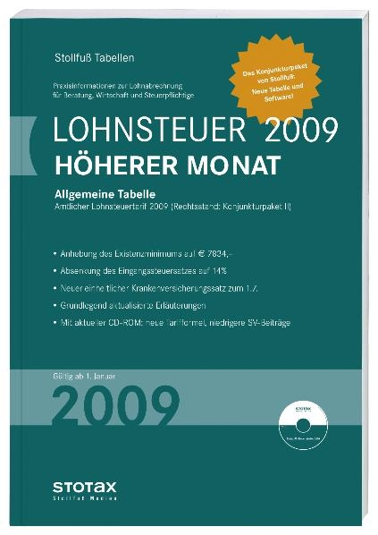 Lohnsteuer 2009 H&ouml;herer Monat