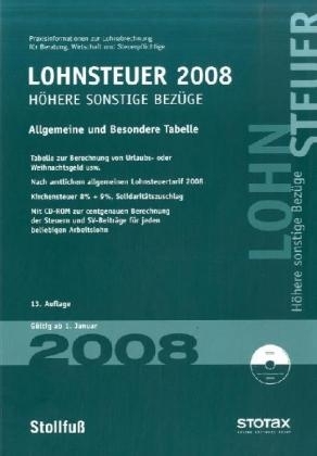 Lohnsteuer-Tabelle 2008 H&ouml;here Sonstige Bez&uuml;ge