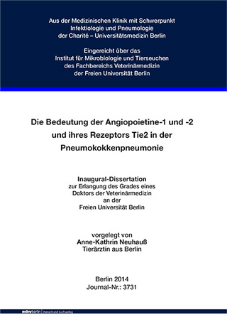 Die Bedeutung der Angiopoietine-1 und -2 und ihres Rezeptors Tie2 in der Pneumokokkenpneumonie