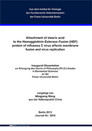 Attachment of stearic acid to the Hemagglutinin-Esterase-Fusion (HEF) protein of influenza C virus affects membrane fusion and virus replication