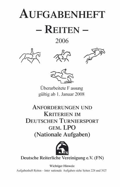 Aufgabenheft  Reiten 2006 (National) - Inhalt