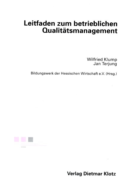Leitfaden zum betrieblichen Qualit&auml;tsmanagement