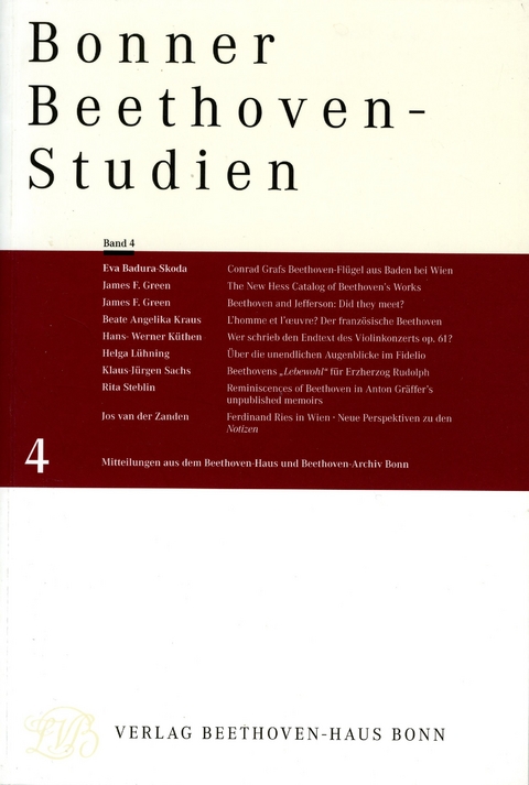 Bonner Beethoven-Studien - 